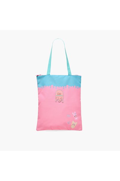 Milk Candy Printed Shoulder Bag for Girls 8-12 Years with Zip Closure