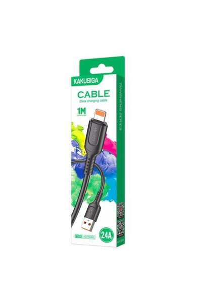 KAKU Кабел за данни и зареждане KSC-805, USB-A към Lightning, 18 W, 2.4 A, 1 ...