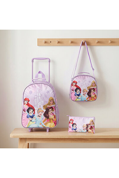 Disney Princess 3-Piece School Trolley Bag Set for Girls 3-5 Years with Lunch...