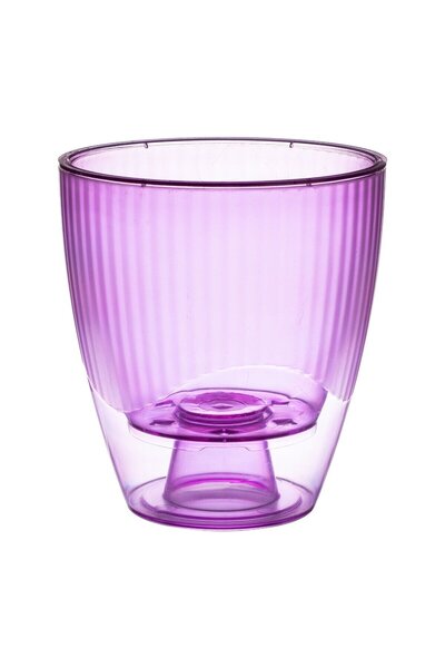 OEM Critex plastic pot + cover, for orchids, purple, D 13.3 cm