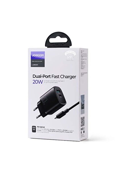 Joyroom Network Charger + Lightning Cable L-QP 2011, 20 W, 1 xUSB-C, 1 xUSB-A...