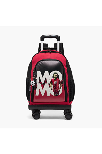 Mohamed Salah Celebrity Icons Mo Salah Print Trolley Bag for Boys 8-12 Years ...