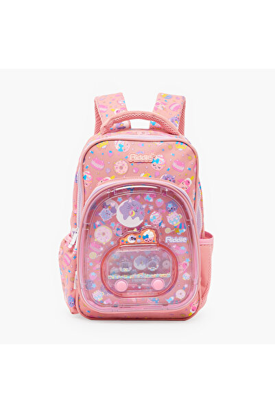 Riddle Cupcake Print Backpack for Girls 3-5 Years with Padded Shoulder Straps