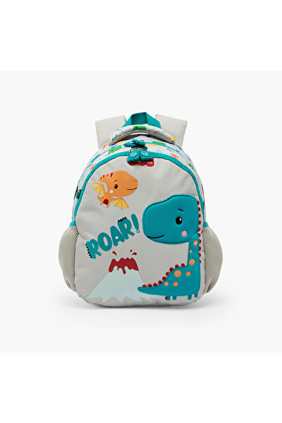 FISHER PRICE حقيبة ظهر بطبعة ديناصور للأولاد من 3-5 سنوات مع أحزمة مبطنة - 13...