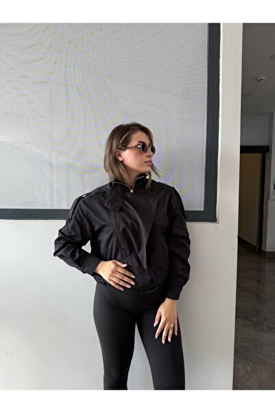D'RECCY Γυναικεία Καμπαρντίνα με Όρθιο Γιακά Oversize Bomber Jacket