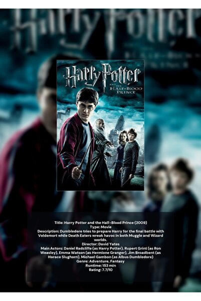 OEM Infographic Poster Harry Potter and the Half-Blood Prince, Magical Collec...
