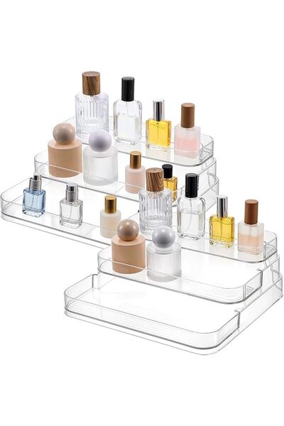 BOOMBOOMBOOM Perfume Organizer, 2 Pack 3-Tier Acrylic Perfume Display Stand f...