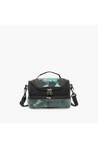 Juniors Dinosaur Print Lunch Bag for Boys 5-8 Years with Insulation
