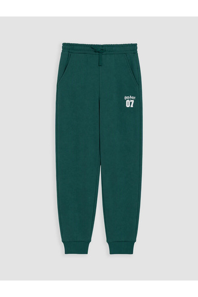 LC Waikiki Pantaloni de trening verzi cu imprimeu Harry Potter