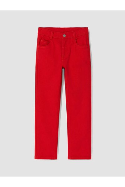 LC Waikiki Red Regular Fit Boys Gabardine Trousers