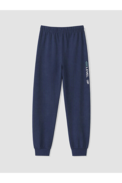 LC Waikiki Lacivert Baskılı Erkek Çocuk Pijama Alt