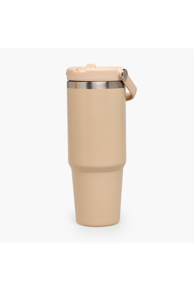 Juniors Solid Stainless Steel Tumbler with Straw