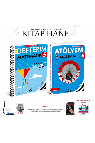 Arı Yayıncılık 2026-2027 5. Sınıf Defterim Ve Atölyem Matematik Soru Bankalar...