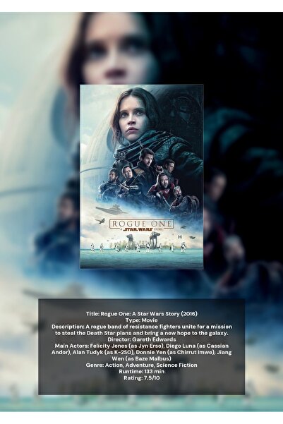 OEM Ινφορματική Αφίσα Μια Ιστορία Star Wars: Ο Τρελός Ένας, Συλλογή Ταινιών, ...