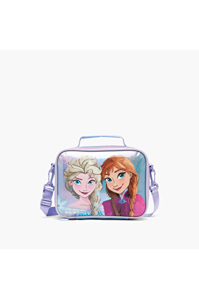 Disney Frozen Print Lunch Bag for Girls 5-8 Years with Zip Closure