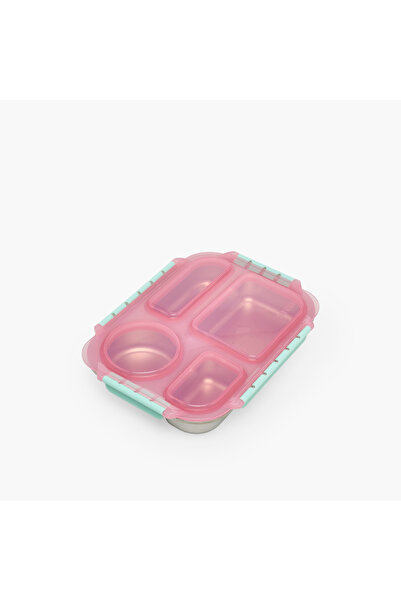 Smash Solid Bento Lunch Box for Kids with Clip Lock Closure