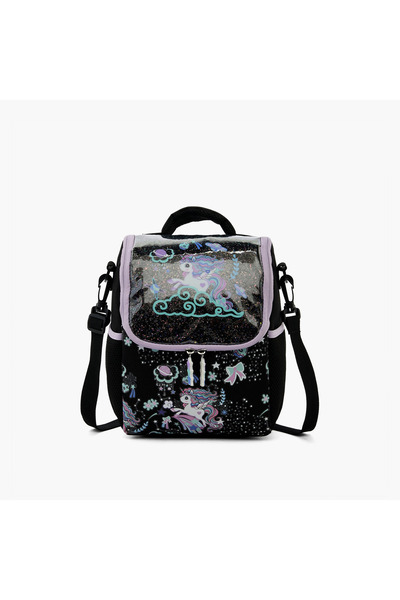 Juniors Unicorn Print Lunch Bag for Girls 5-8 Years with Insulation
