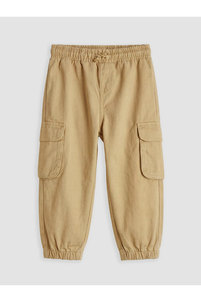LC Waikiki Beige Loose Fit Baby Boy Gabardine Cargo Pants