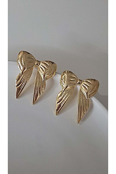 Svc Aksesuar Large Size Bow Earrings