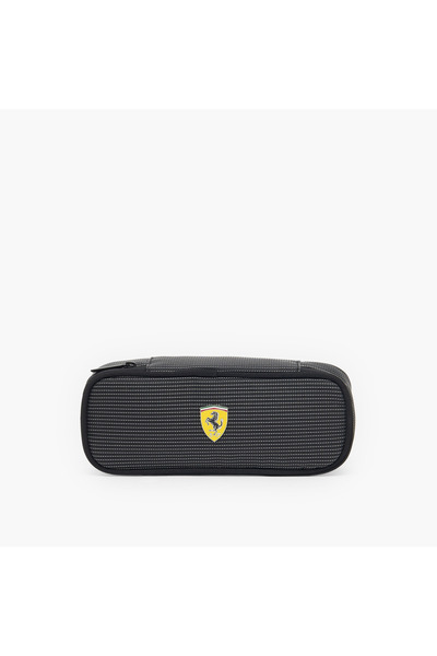 Ferrari Textured Pencil Pouch with Zip Closure