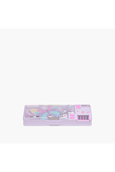 Juniors Butterfly Print Pencil Case with Calculator