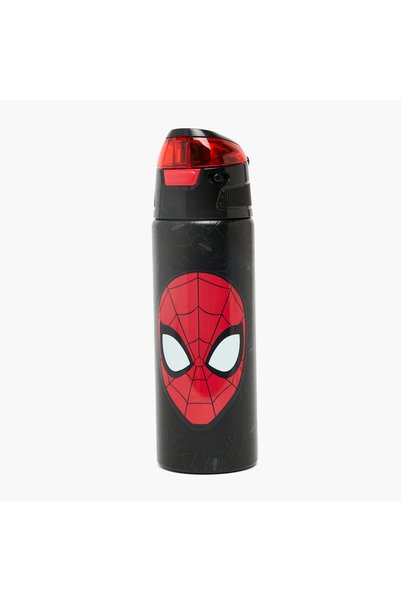 SPIDERMAN زجاجة ماء من الفولاذ المقاوم للصدأ بتصميم سبايدرمان مع فوهة وحلقة حمل