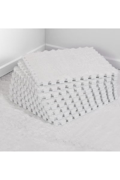 TAPIT 12Pcs Interlocking Foam Mats, Fluffy Carpet Tiles, Plush Area Rug, Squa...