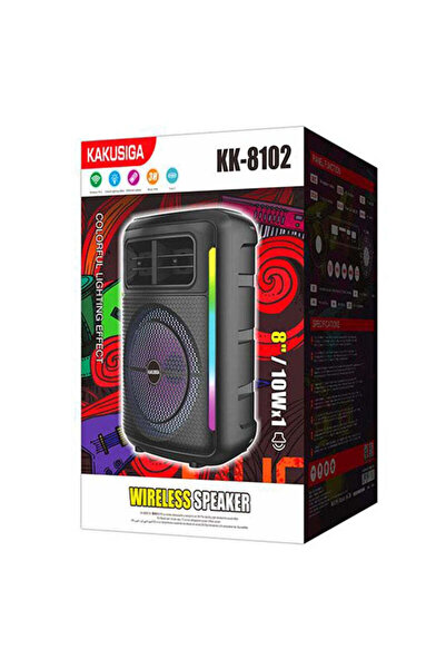 KAKU Boxă portabilă KK-8102, Wireless BT 5.2, 10 W, 1800 mAh, Display LED, Lu...