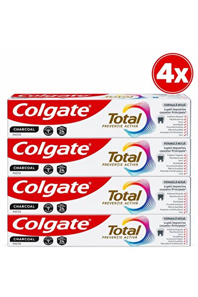 Colgate 4x 100 Ml pasta Total preventie activa charcoal