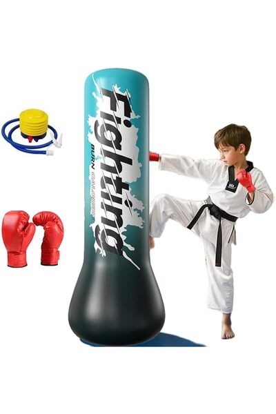 Generic Inflatable Punching Bag 150cm Kids Boxing Bag with Boxing Gloves and ...