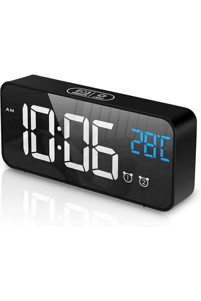 Aookay Alarm Clocks, Large LED Digital Alarm Clock with Temperature, Snooze, ...
