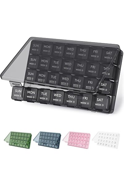 Lifewit Monthly Pill Organizer, 28 Day Pill Box, 4 Weeks One Month Pill Cases...