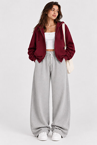 Machetta Women's Comfortable 3-Piece Set Zippered Cardigan - Crop Top - Sweat...