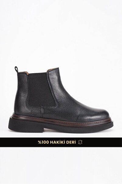 Fame Step Genuine Leather Men's Chelsea Boots Elastic Thick Sole Casual Winte...