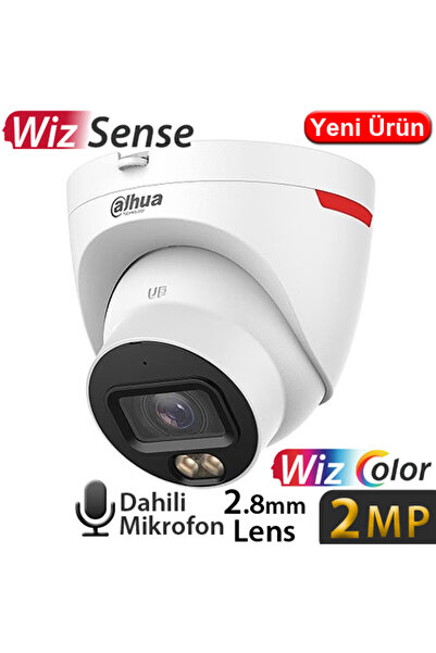 DAHUA (IPC-HDW2249T-S-PRO) 2MP 2.8MM AKILLI ÇİFT IŞIKLI DAH. MİK.WIZ COLOR SMD DOME KAMERA 30MT.