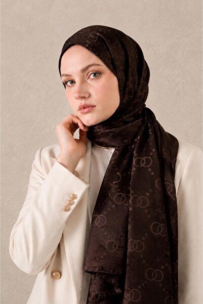 LiliaBoutique Monogram Desen Ayrobin Jakar Kaymaz Şal S.