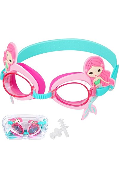 KASTWAVE Anti-fog swimming goggles for Age 3-14 Years Old Kids, cute mermaid ...