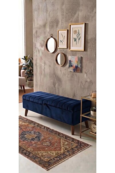 yuse aksu CİZGİ KAPİTONE SANDIKLI PUF 100X40X45