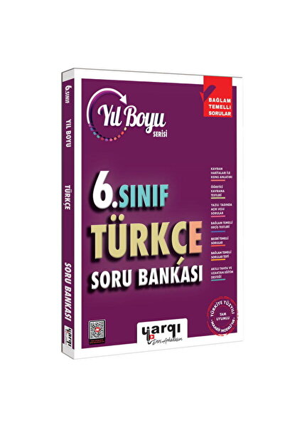Yargı Yayınları Yargı Ders Arkadaşım 6.Sınıf Türkçe Yıl Boyu Soru Bankası