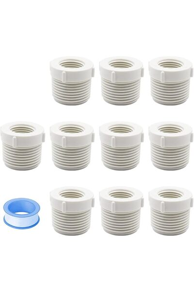 GENERAL 10PCS 1 Inch Male Thread to 1/2 Inch Female Threaded PVC Pipe Fitting...