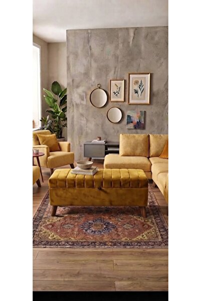 yuse aksu CİZGİ KAPİTONE SANDIKLI PUF 100X40X45