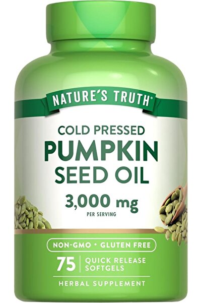 Nature's Truth زيت بذور اليقطين، معصور على البارد، 75 كبسولة سريعة الامتصاص (...