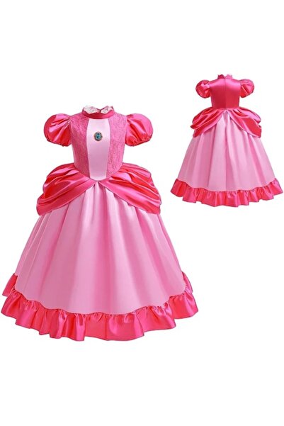 Funny Party Shop Rochie Prințesa Peach, Super Mario. roz, 7-8 ani, Magazinul ...
