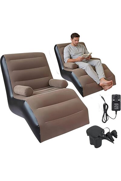 GENERAL Inflatable Sofa,Portable Inflatable Lazy Sofa,Inflatable Deck Chair,F...