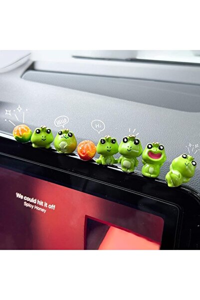 GENERAL 8 PCS Cute Frog Car Rearview Mirror Ornaments, Fun Mini Frogs Tangeri...