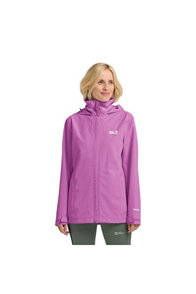 Jack Wolfskin Trailtime 2L Kadın Mor Outdoor Ceketi KADIN OUTDOOR CEKETİ A63902