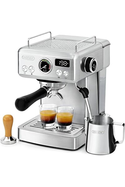 HIBREW H10A 58mm Espresso Machine, Black Stainless Steel, 20bar