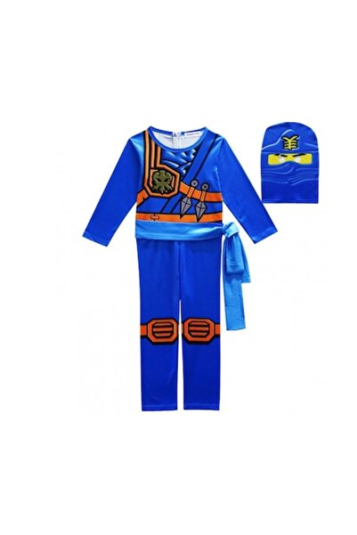 Funny Party Shop Costum Ninjago pentru copii, albastru, 5-6 ani