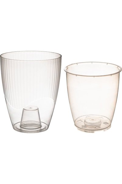 OEM Ghiveci + masca din plastic Critex, pentru orhidee, transparent, D 13.3 cm
