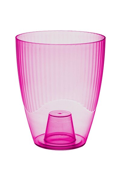 OEM Masca ghiveci orhidee Critex, rotunda, plastic, fucsia, D 13.3 cm